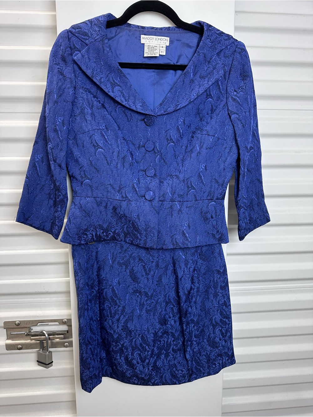 Maggy London Jacquard Two-Piece Dress Suit